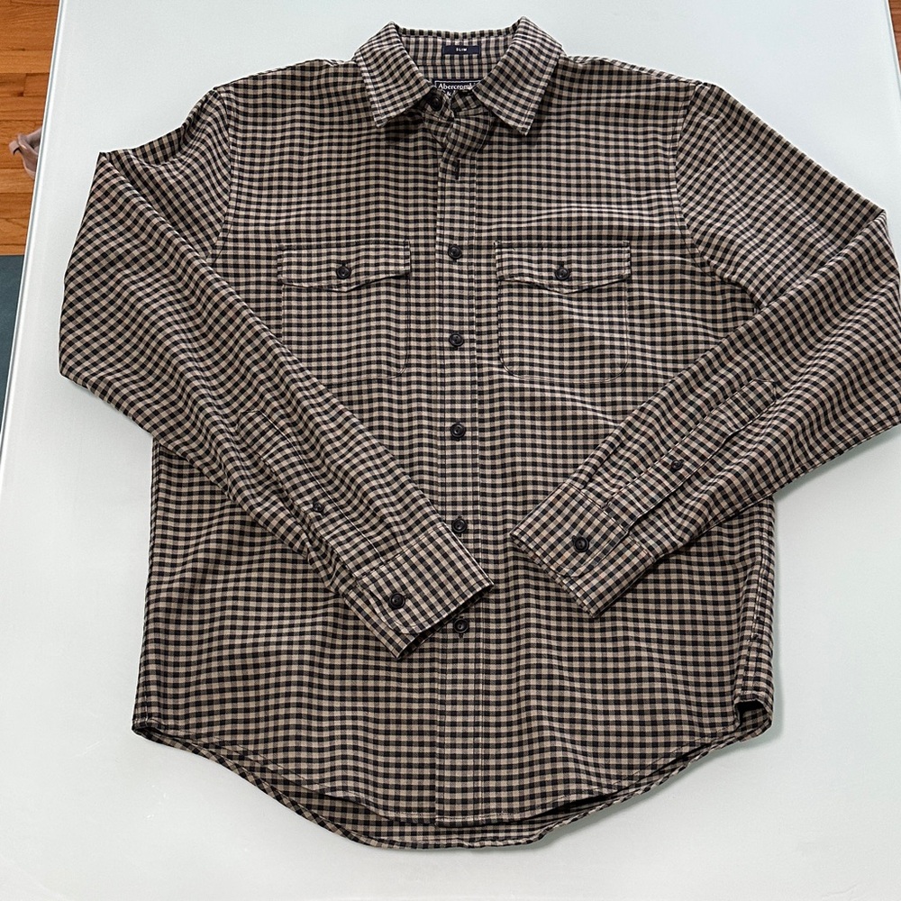 Men's Brown Checkered Shirt